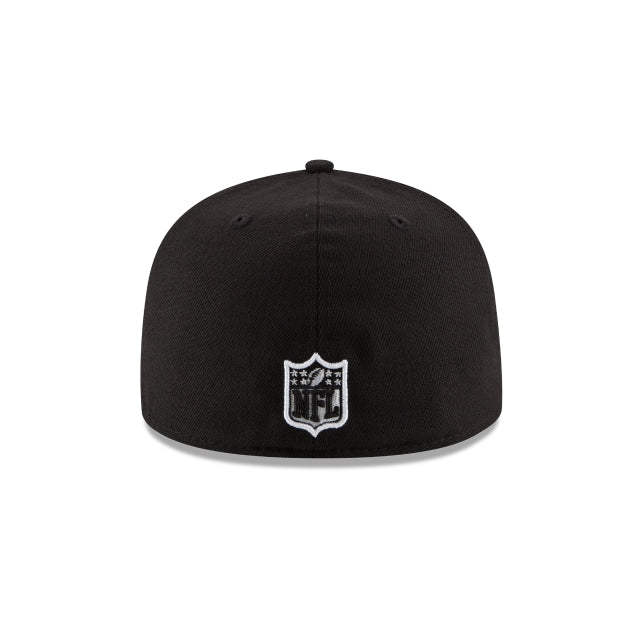 San Francisco 49ers New Era Black & White 59FIFTY Fitted Hat for Men product image 4, provided for visual reference and