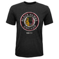 CCM Chicago Blackhawks Youth Black Vintage Logo T-Shirt product image 1, provided for visual reference and product detail