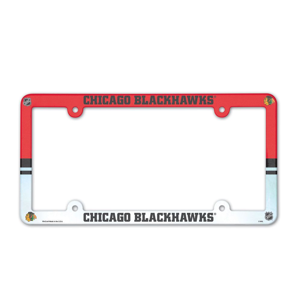 Chicago Blackhawks Wincraft Plastic License Plate Frame product image 1, provided for visual reference and product detail