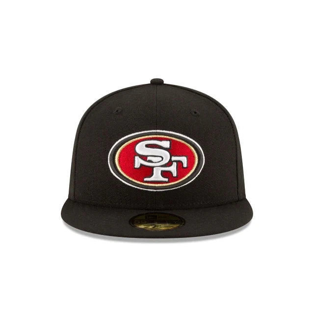 San Francisco 49ers New Era Black Basic 59FIFTY Fitted Hat for Men product image 2, provided for visual reference and