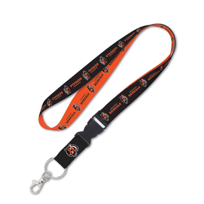 Cincinnati Bengals 1" Lanyard with Detachable Buckle By Wincraft product image 1, provided for visual reference and product