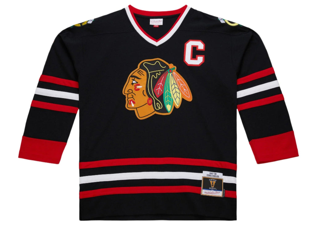 Chris Chelios Black Chicago Blackhawks 1997/98 Power Play Player Jersey for Men product image 2, provided for visual
