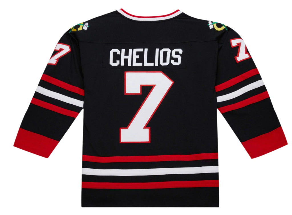 Chris Chelios Black Chicago Blackhawks 1997/98 Power Play Player Jersey for Men product image 1, provided for visual