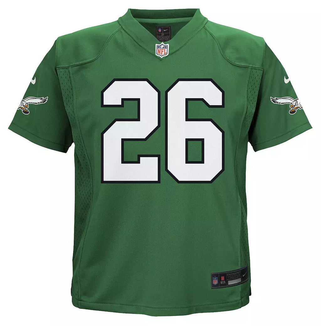 Kids Saquon Barkley Philadelphia Eagles Child Nike Kelly Green Replica Jersey product image 3, provided for visual reference