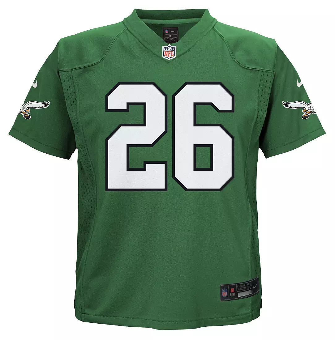Kids Saquon Barkley Philadelphia Eagles Child Nike Kelly Green Replica Jersey product image 3, provided for visual reference