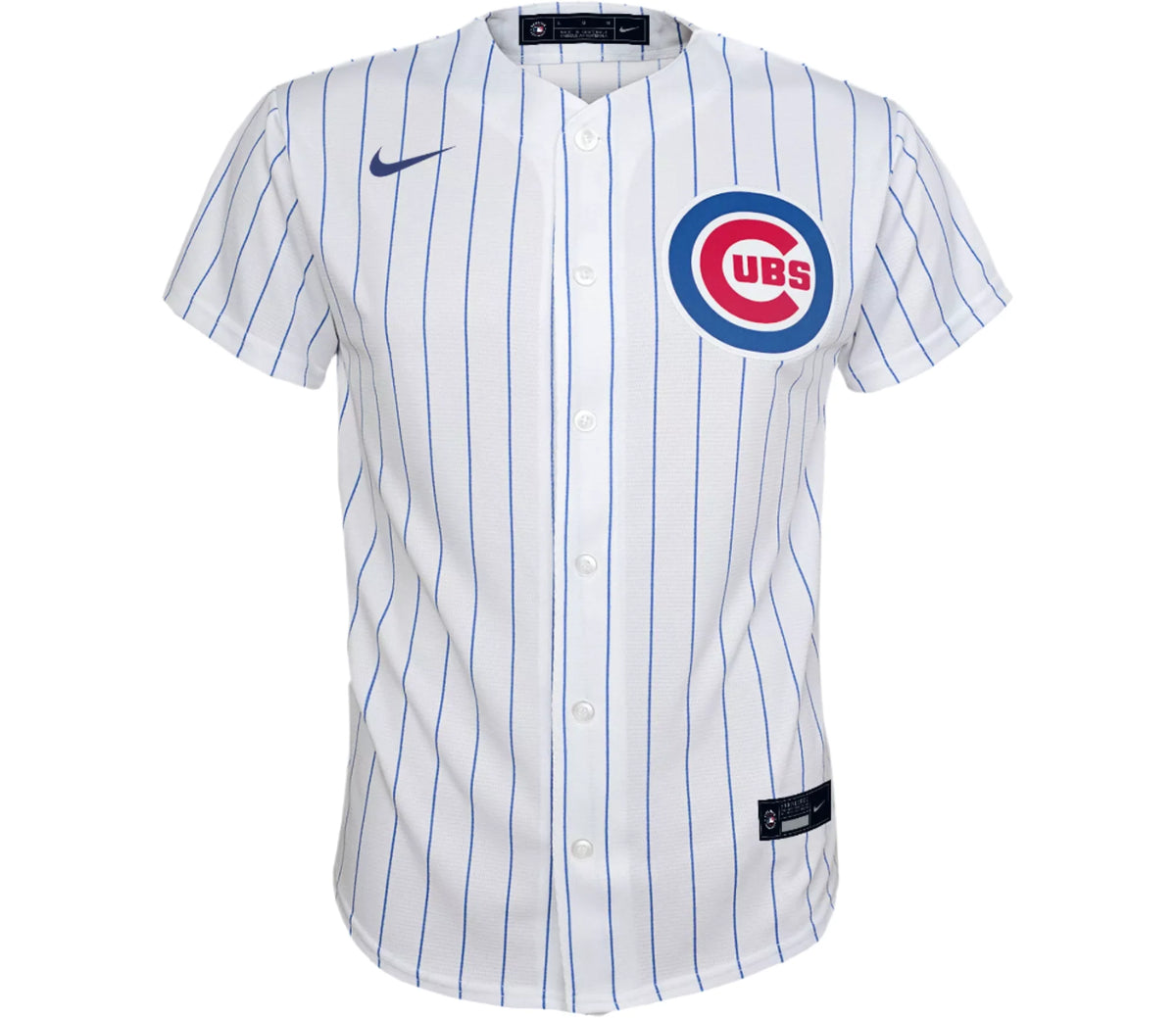 Youth Nike Nico Hoerner Chicago Cubs White Home Game Replica Jersey product image 2, provided for visual reference and