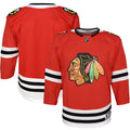 NHL Youth Chicago Blackhawks Premier Red Home Jersey product image 1, provided for visual reference and product detail review