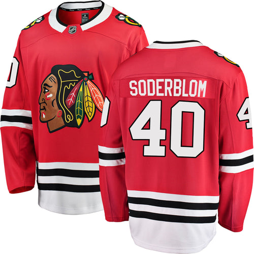 Arvid Soderblom Chicago Blackhawks Red Home Fanatics Breakaway Premium Replica Jersey for Men product image 1, provided for