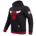 Chicago Bulls Pro Standard Retro Classic Black Hoodie for Men product image 1, provided for visual reference and product