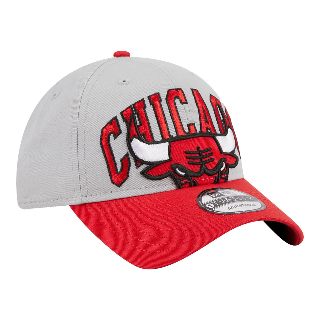 Chicago Bulls 2023 NBA Tipoff Gray/Red 9TWENTY Adjustable Hat By New Era product image 2, provided for visual reference and