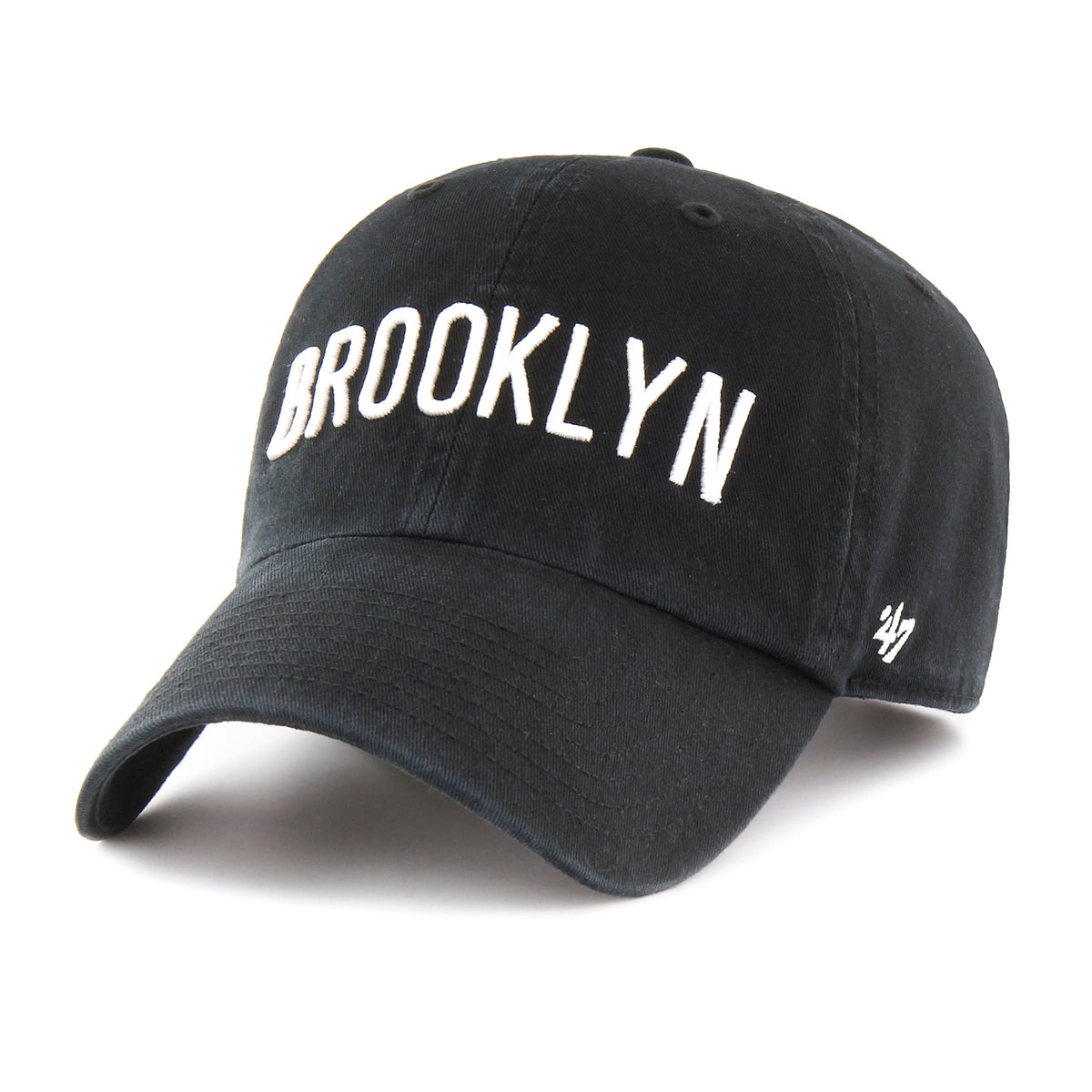 Brooklyn Nets 47 Brand Black Wordmark Clean Up Adjustable product image 1
