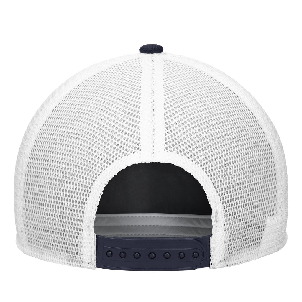 USA Hockey Navy/White Rise Visor Rope Trucker Adjustable Mesh Back Hat product image 2, provided for visual reference and