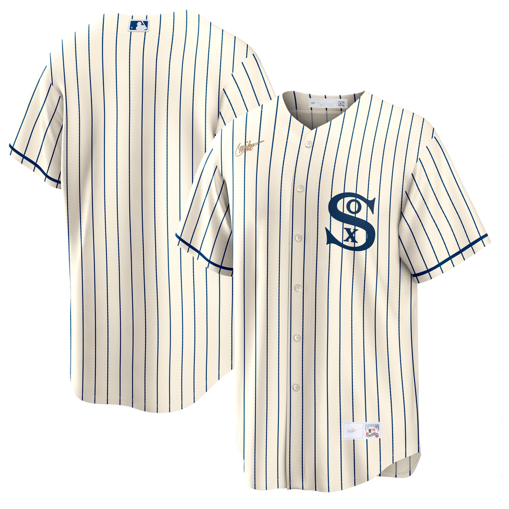 NIKE Men Chicago White Sox Field of Dreams Cream Cooperstown Collection Blank Replica Jersey product image 1, provided for