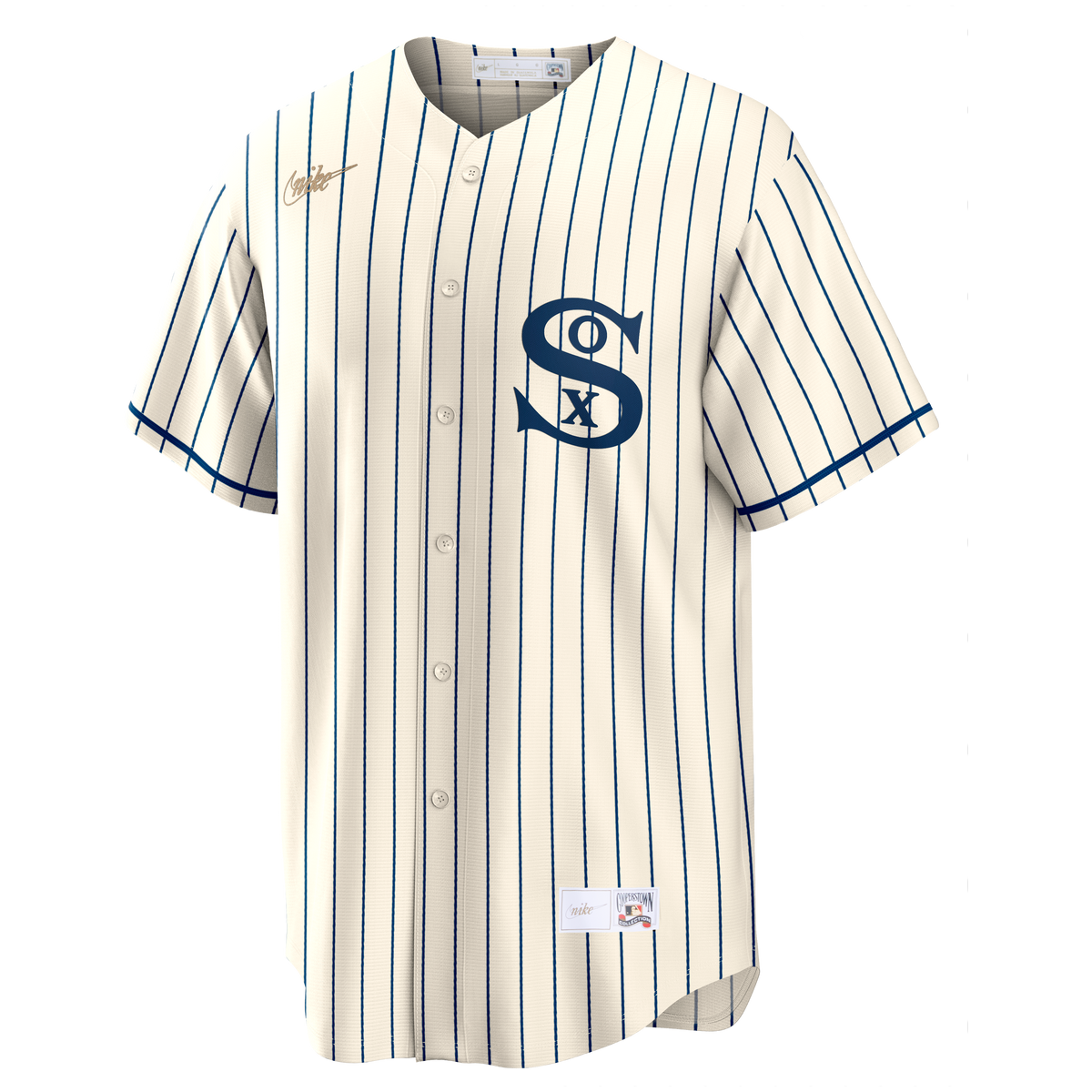 NIKE Men Chicago White Sox Field of Dreams Cream Cooperstown Collection Blank Replica Jersey product image 2, provided for