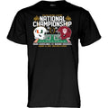 Indiana Hoosiers vs Miami Hurricanes Corner Cross T-Shirt for Men product image 1, provided for visual reference and product