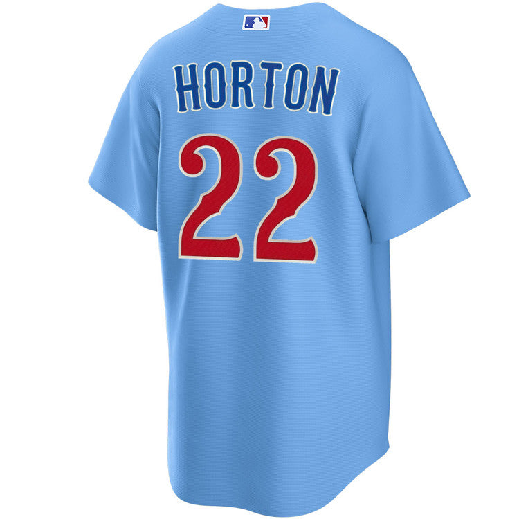 NIKE Men Chicago Cubs Cade Horton #22 Light Blue 2nd Alternate Replica Jersey product image 2, provided for visual reference