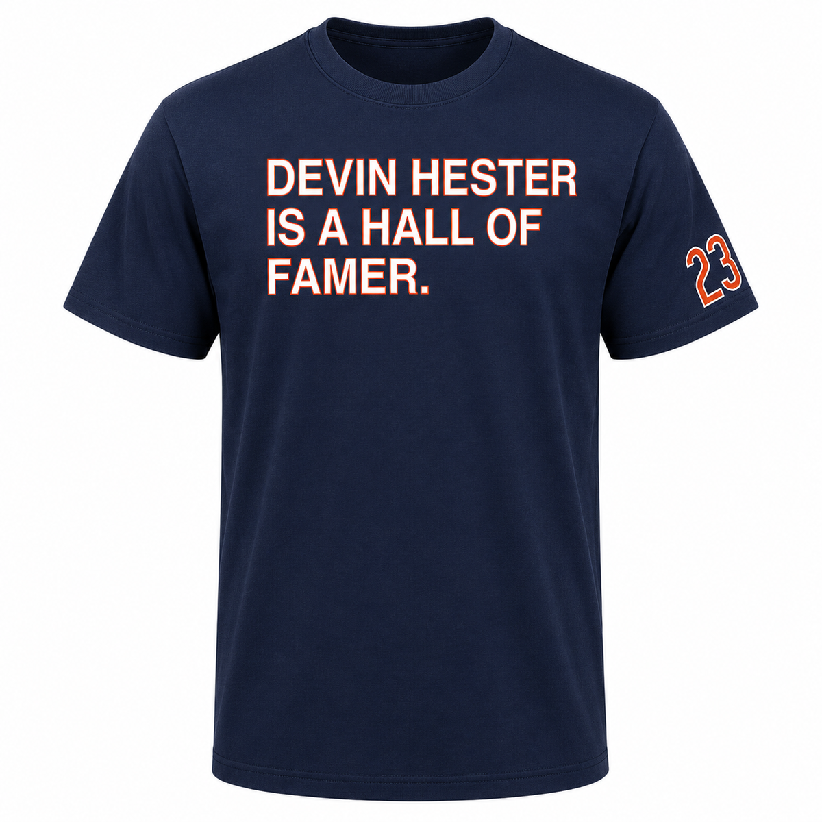 Devin Hester Is A Hall Of Famer Obvious Shirts Navy T-Shirt for Men product image 1, provided for visual reference and