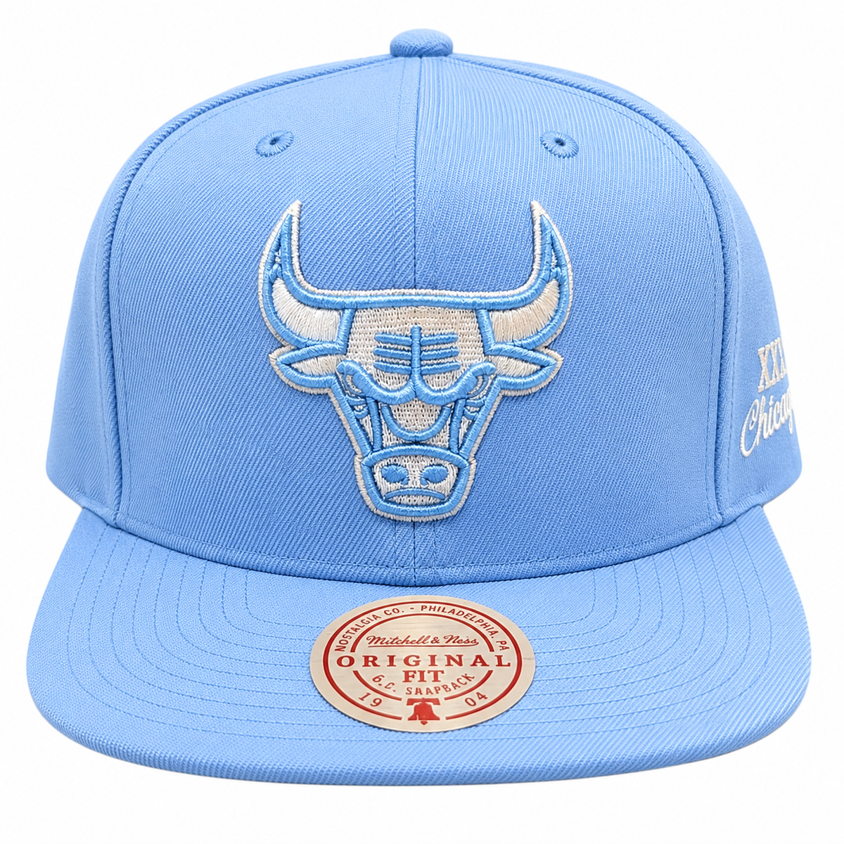 Mitchell & Ness Chicago Bulls Blue Gleam 1993 NBA Finals Snapback Hat Adjustable Hat product image 2, provided for visual