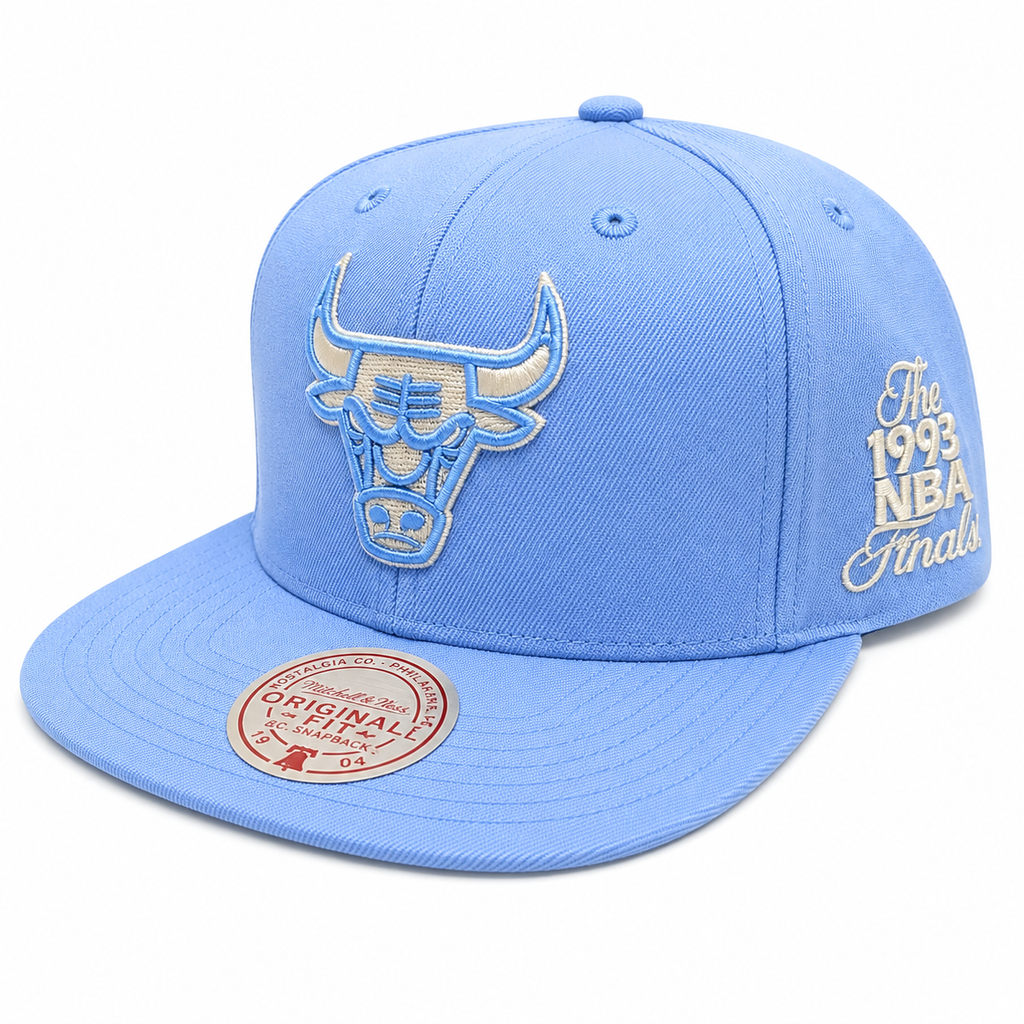 Mitchell & Ness Chicago Bulls Blue Gleam 1993 NBA Finals Snapback Hat Adjustable Hat product image 1, provided for visual