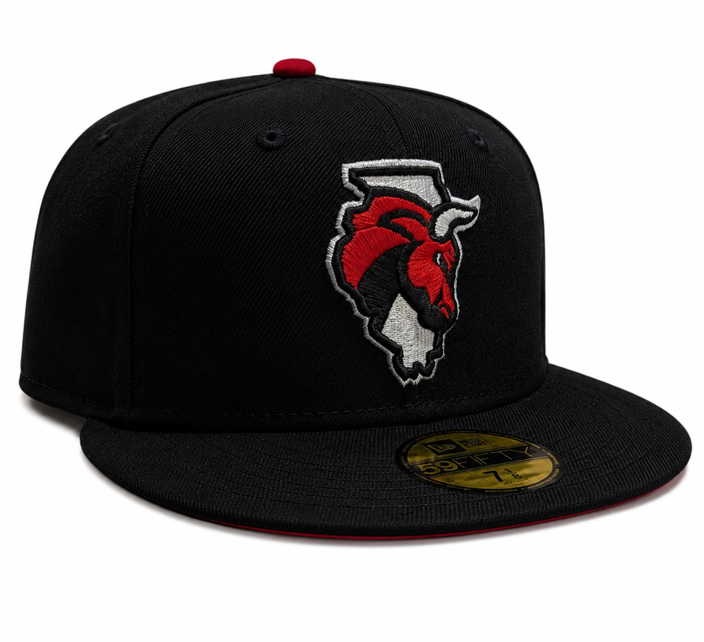 Windy City Bulls New Era Black Secondary 59FIFTY Fitted Hat product image 3, provided for visual reference and product
