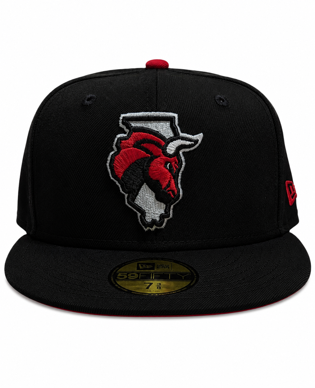 Windy City Bulls New Era Black Secondary 59FIFTY Fitted Hat product image 2, provided for visual reference and product