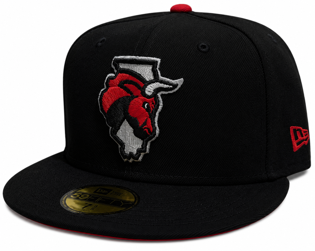 Windy City Bulls New Era Black Secondary 59FIFTY Fitted Hat product image 1, provided for visual reference and product