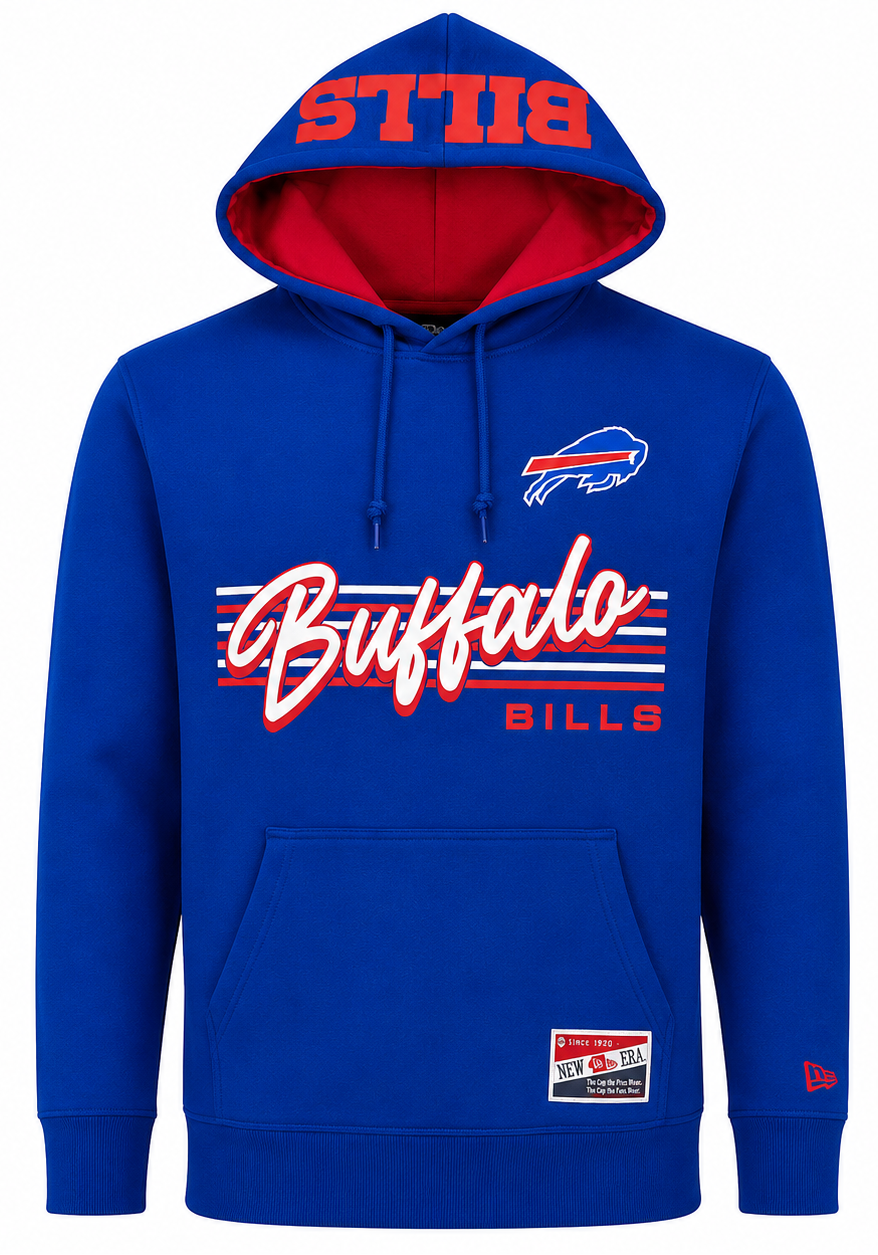 Buffalo Bills New Era Royal Fleece Pullover Hoodie for Men product image 1, provided for visual reference and product detail