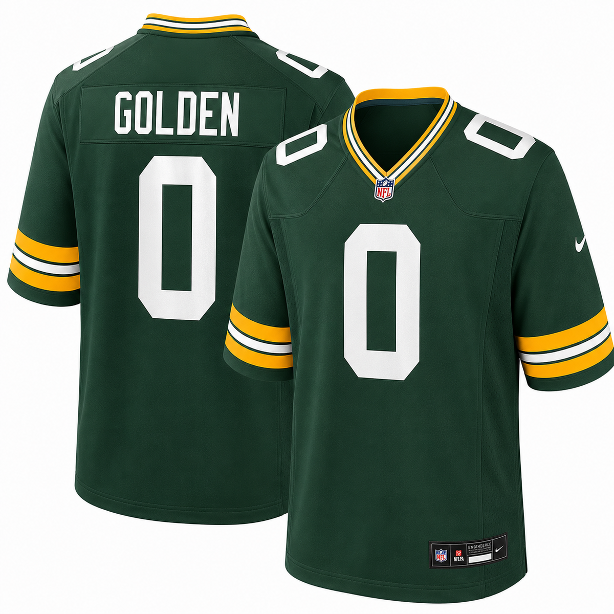Green Bay Packers Matthew Golden Nike Green Player Game Jersey for Men product image 1, provided for visual reference and