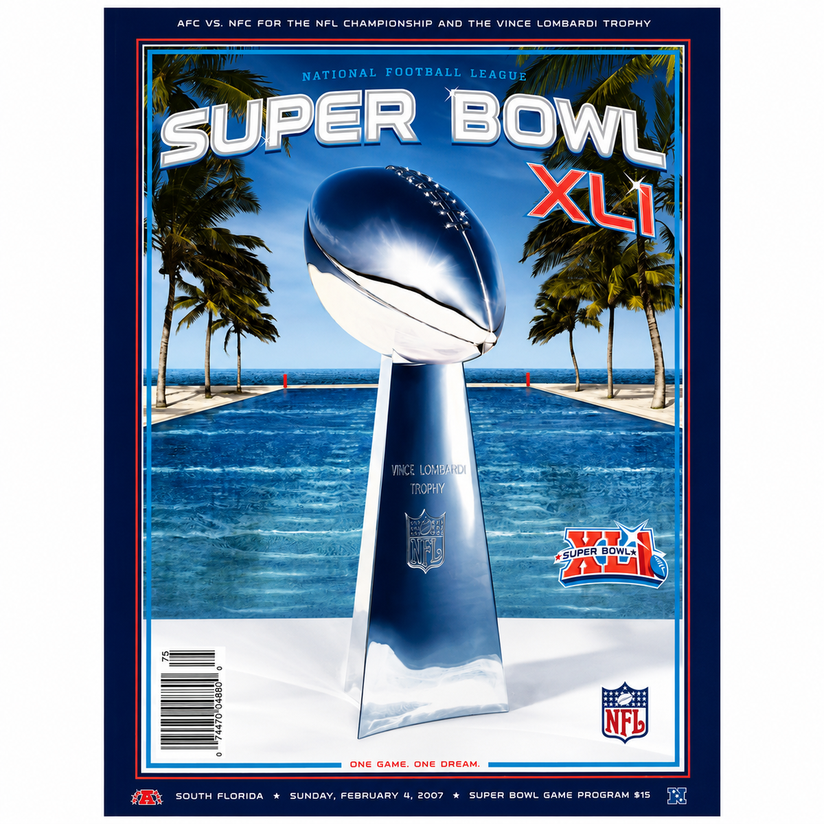 Super Bowl XLI (41) Official Program Indianapolis Colts Vs Bears product image 1, provided for visual reference and product