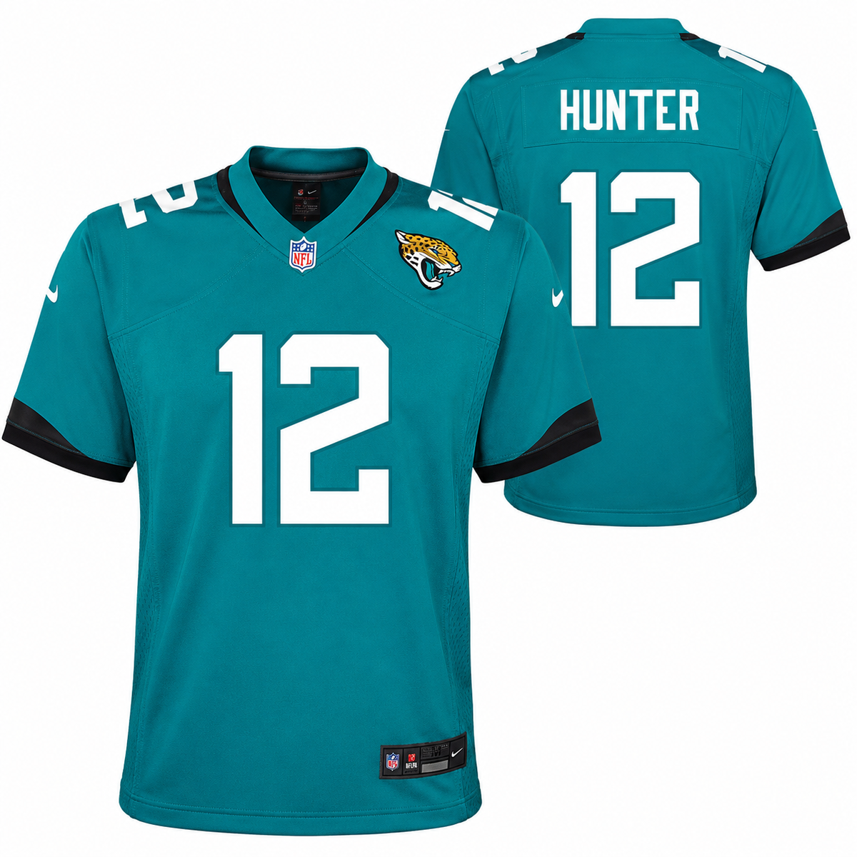 Youth Jacksonville Jaguars Travis Hunter Nike Home Teal Game Jersey product image 1, provided for visual reference and