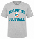Miami Dolphins Nike Throwback Gray Logo Essential T-Shirt for Men product image 1, provided for visual reference and product
