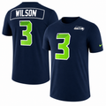 Womens Seattle Seahawks Navy Nike Russell Wilson Prism Player T-Shirt product image 1, provided for visual reference and