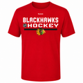 Chicago Blackhawks Youth Center Ice Play Dry Short Sleeve T-Shirt-Red product image 1, provided for visual reference and