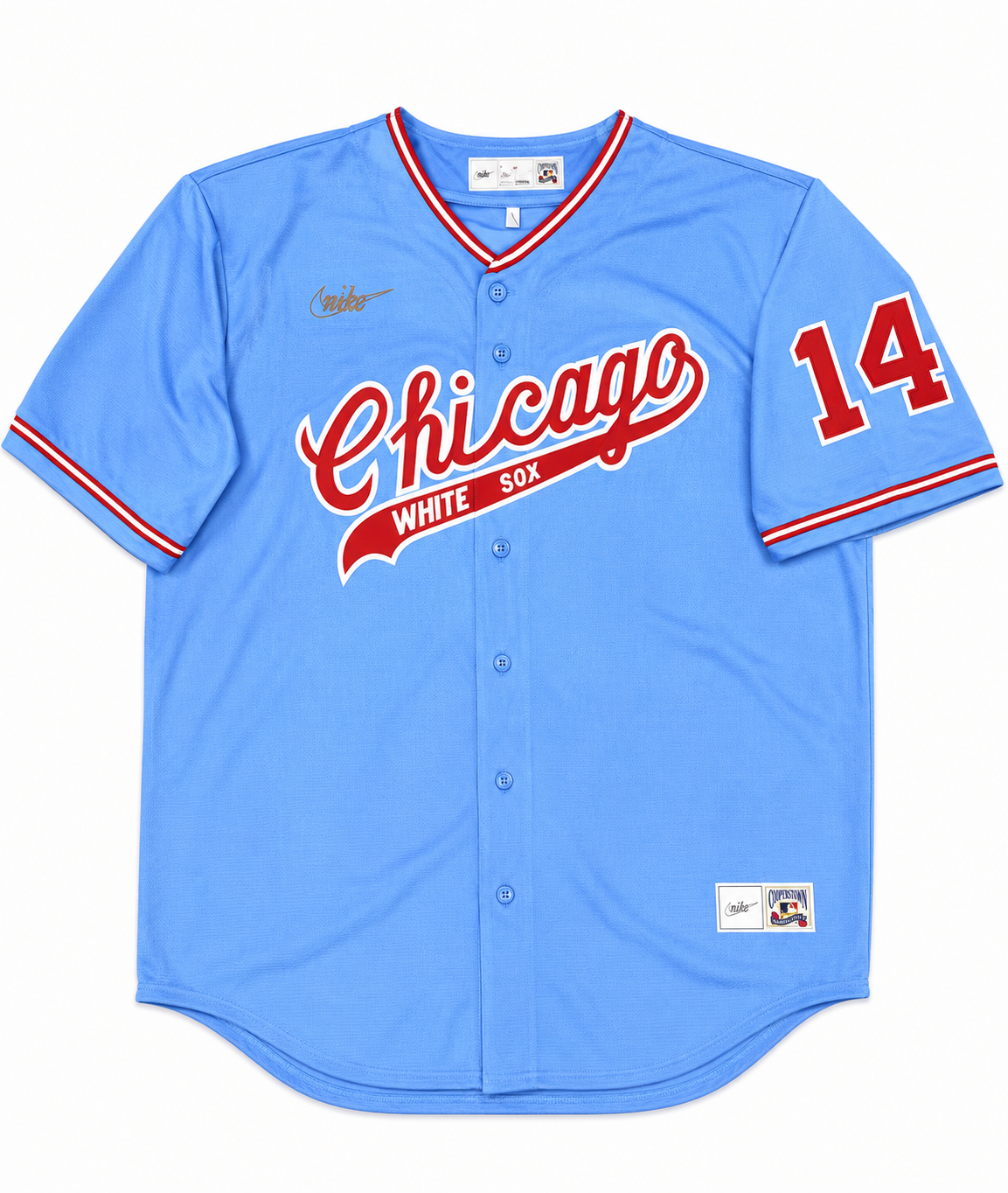 Bill Melton Chicago White Sox Cooperstown Road Powder Blue/Red 1972 Premium Stitch Replica Jersey for Men product image 3,
