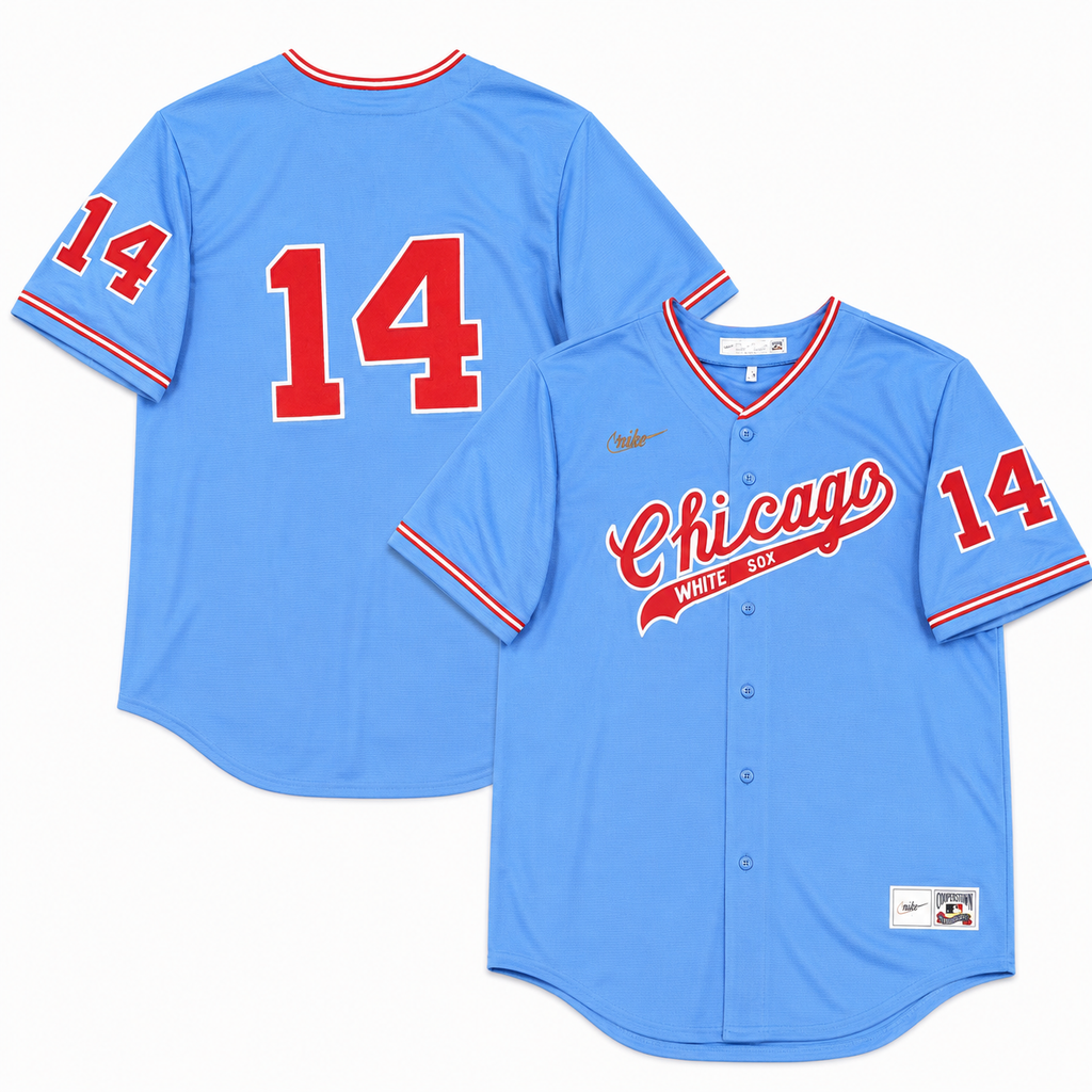 Bill Melton Chicago White Sox Cooperstown Road Powder Blue/Red 1972 Premium Stitch Replica Jersey for Men product image 1,