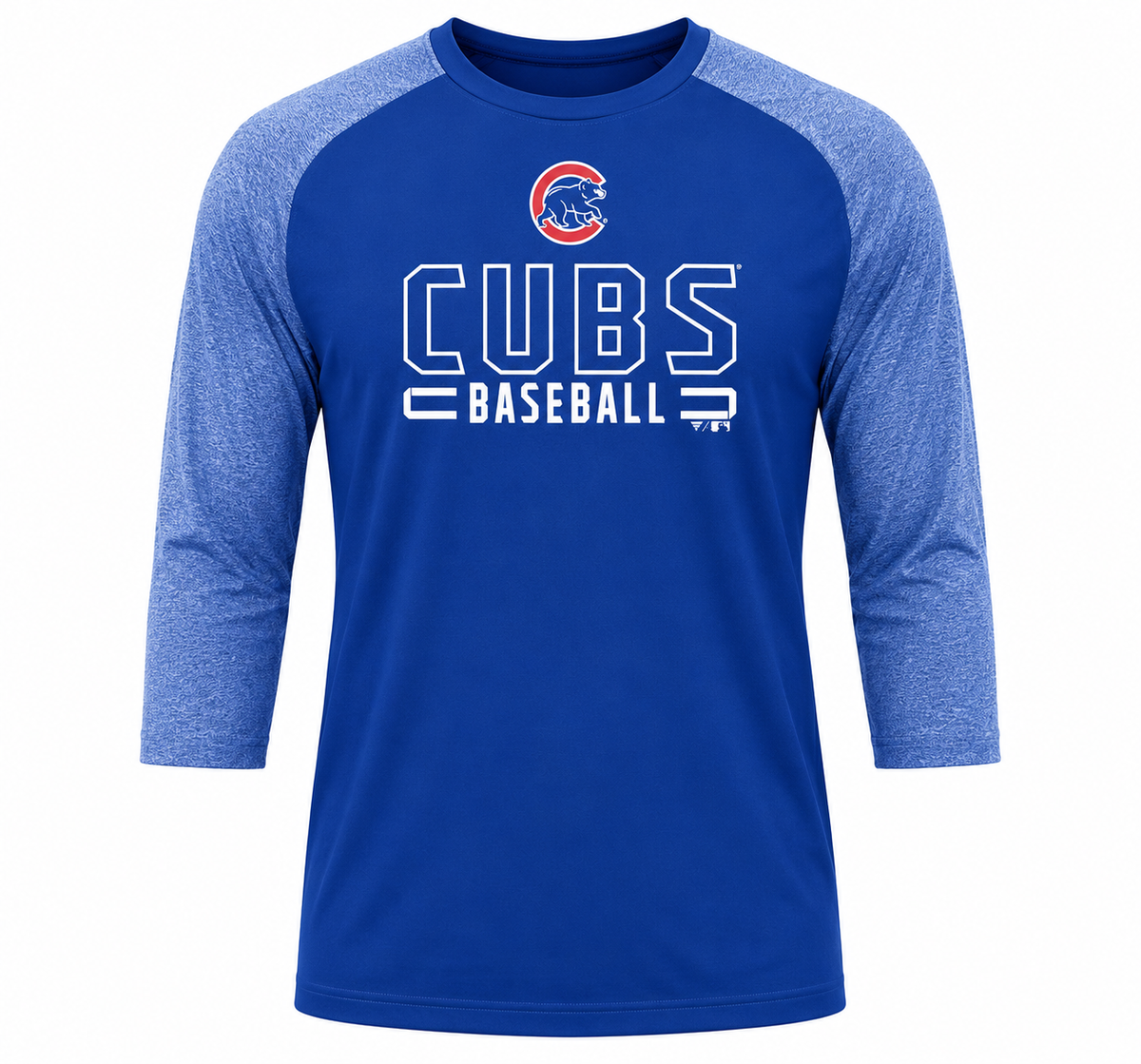 Chicago Cubs Fanatics Outline Engage Performance Royal 3/4 Sleeve T-Shirt for Men product image 1, provided for visual
