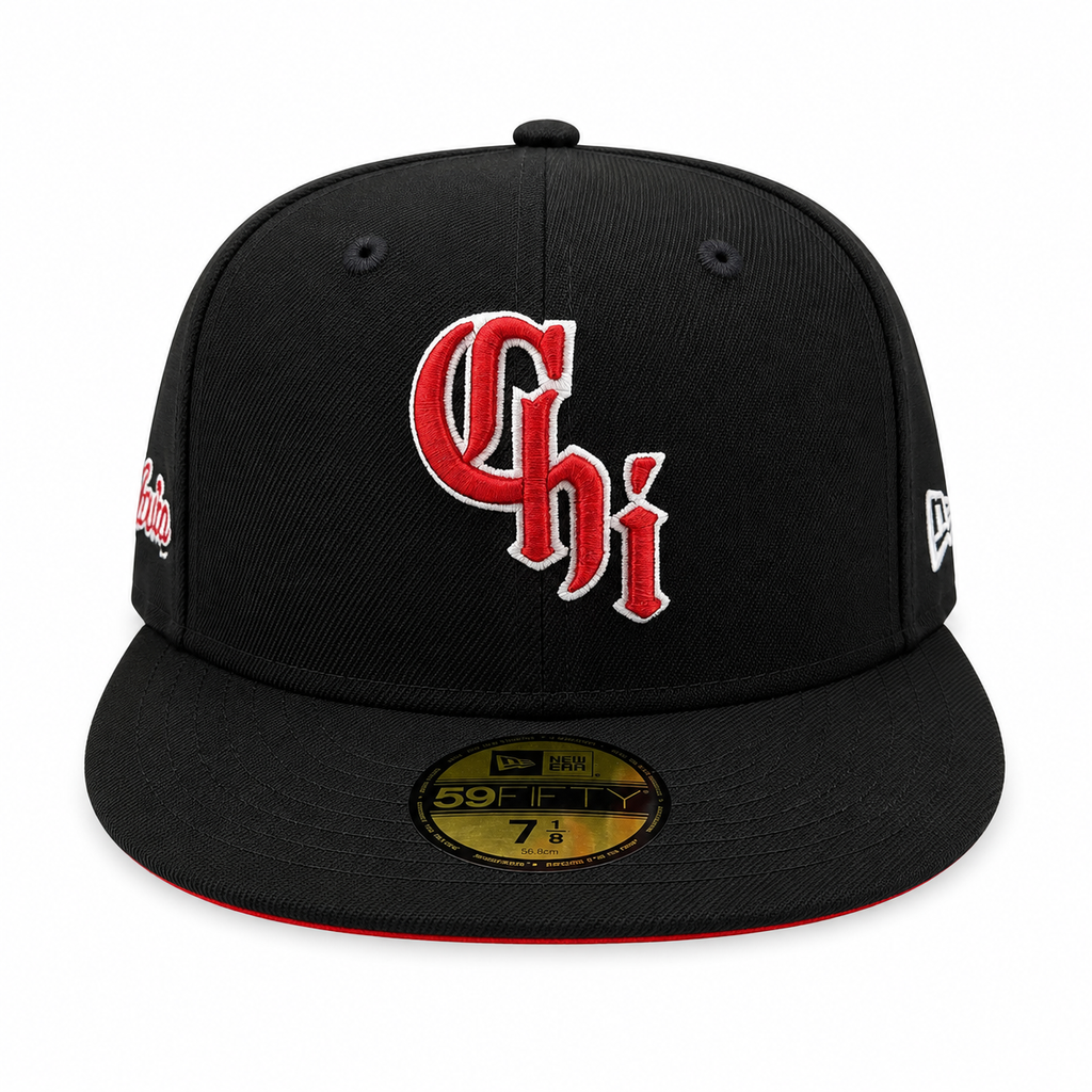 Chicago White Sox New Era City Connect Red/Black 59FIFTY Fitted Hat product image 2, provided for visual reference and