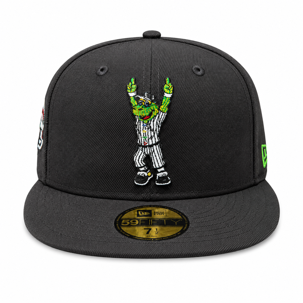 Chicago White Sox Southpaw New Era Black 59FIFTY Fitted Hat product image 2, provided for visual reference and product