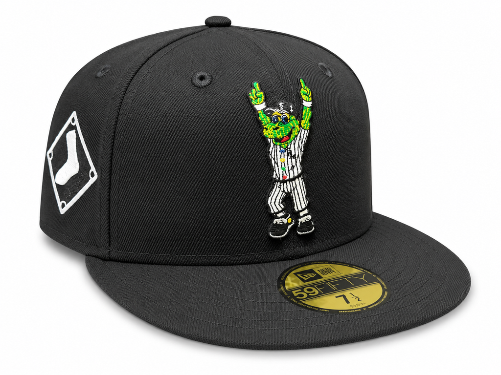 Chicago White Sox Southpaw New Era Black 59FIFTY Fitted Hat product image 1, provided for visual reference and product