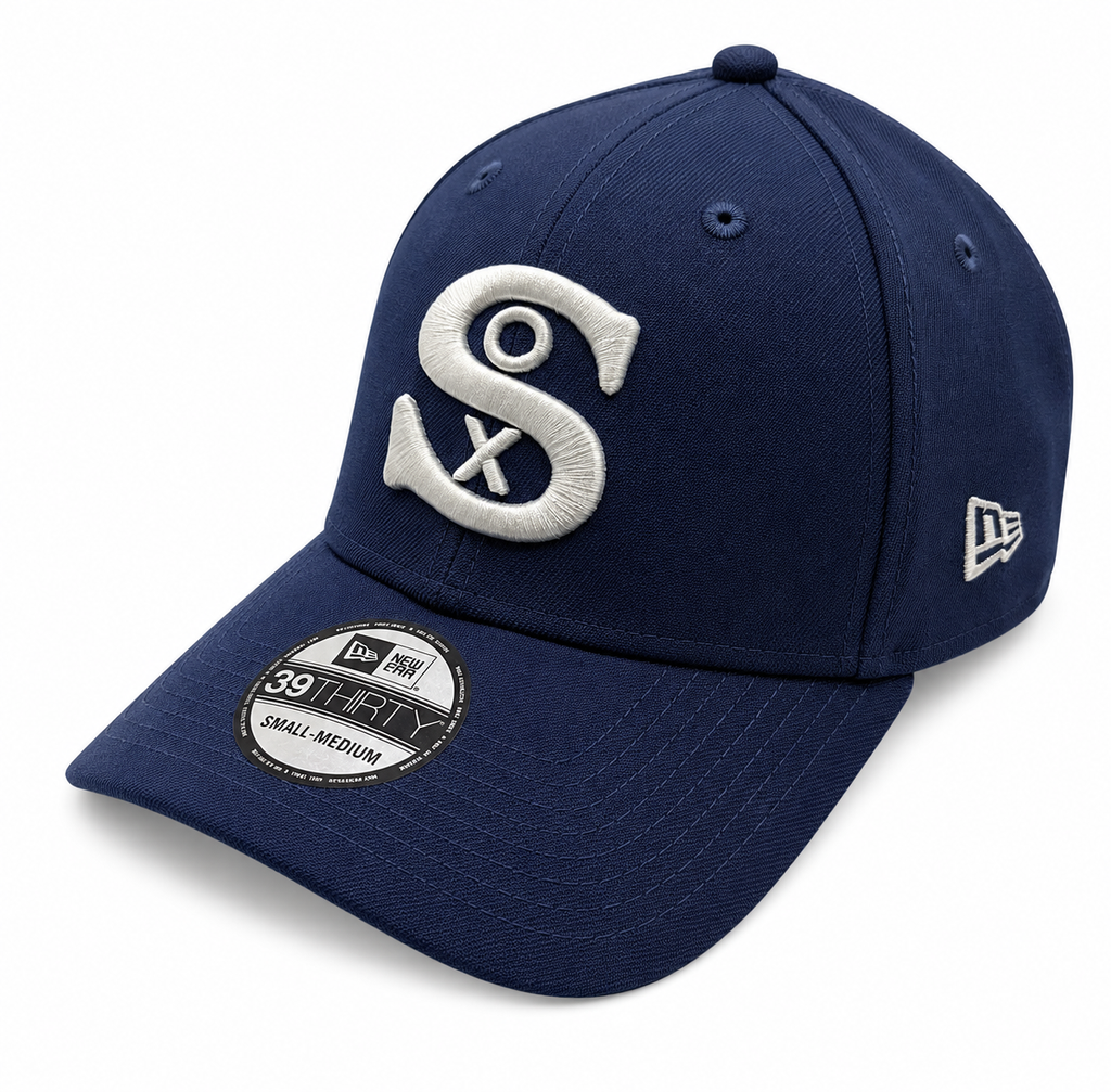 Chicago White Sox New Era 1929 Cooperstown Classics Navy 39THIRTY Flex Fit Hat product image 3, provided for visual