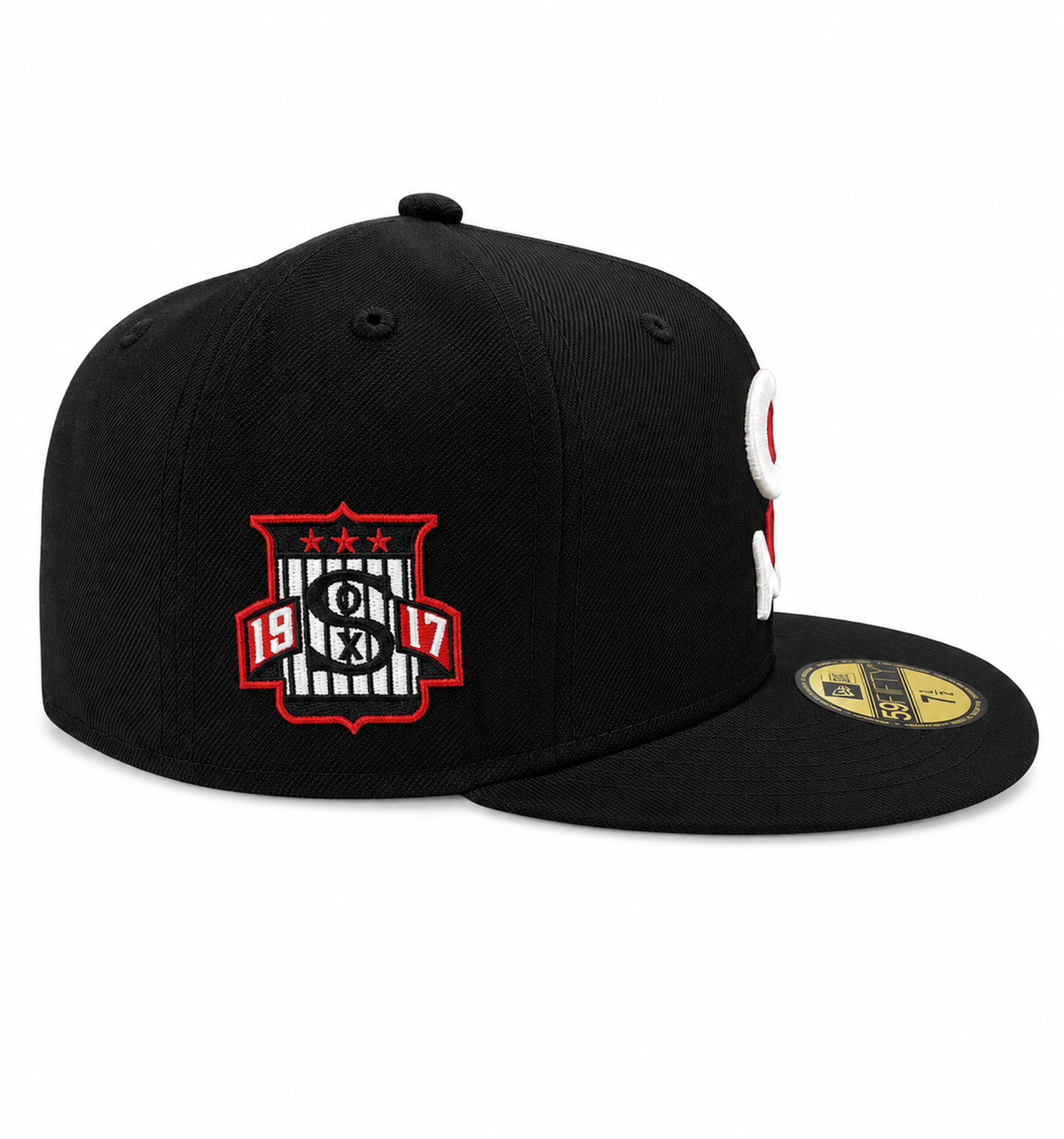 Chicago White Sox New Era Black Wool 1917 59FIFTY Fitted Hat product image 4, provided for visual reference and product