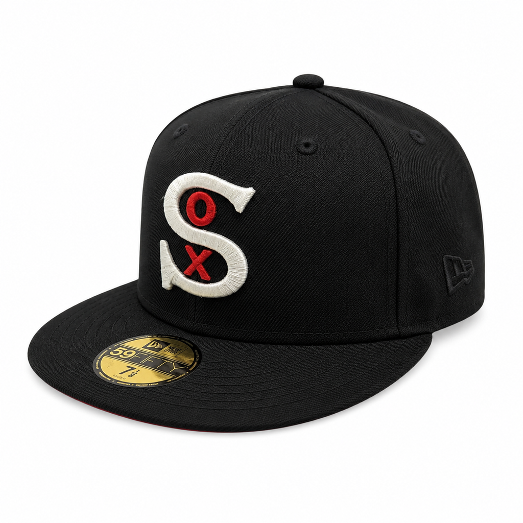 Chicago White Sox New Era Black Wool 1917 59FIFTY Fitted Hat product image 3, provided for visual reference and product