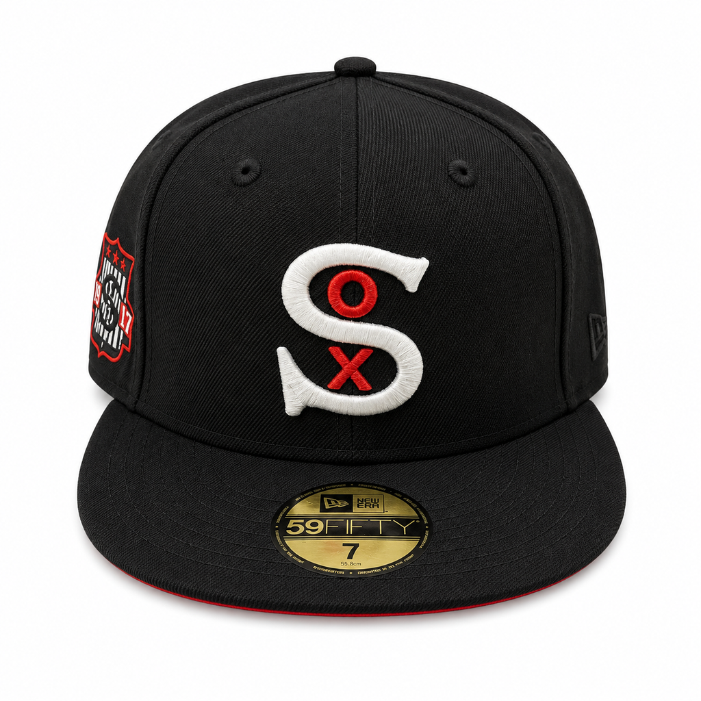Chicago White Sox New Era Black Wool 1917 59FIFTY Fitted Hat product image 2, provided for visual reference and product
