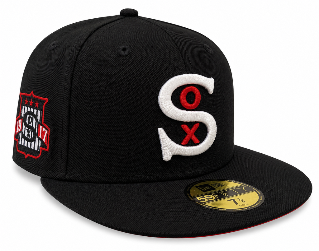 Chicago White Sox New Era Black Wool 1917 59FIFTY Fitted Hat product image 1, provided for visual reference and product