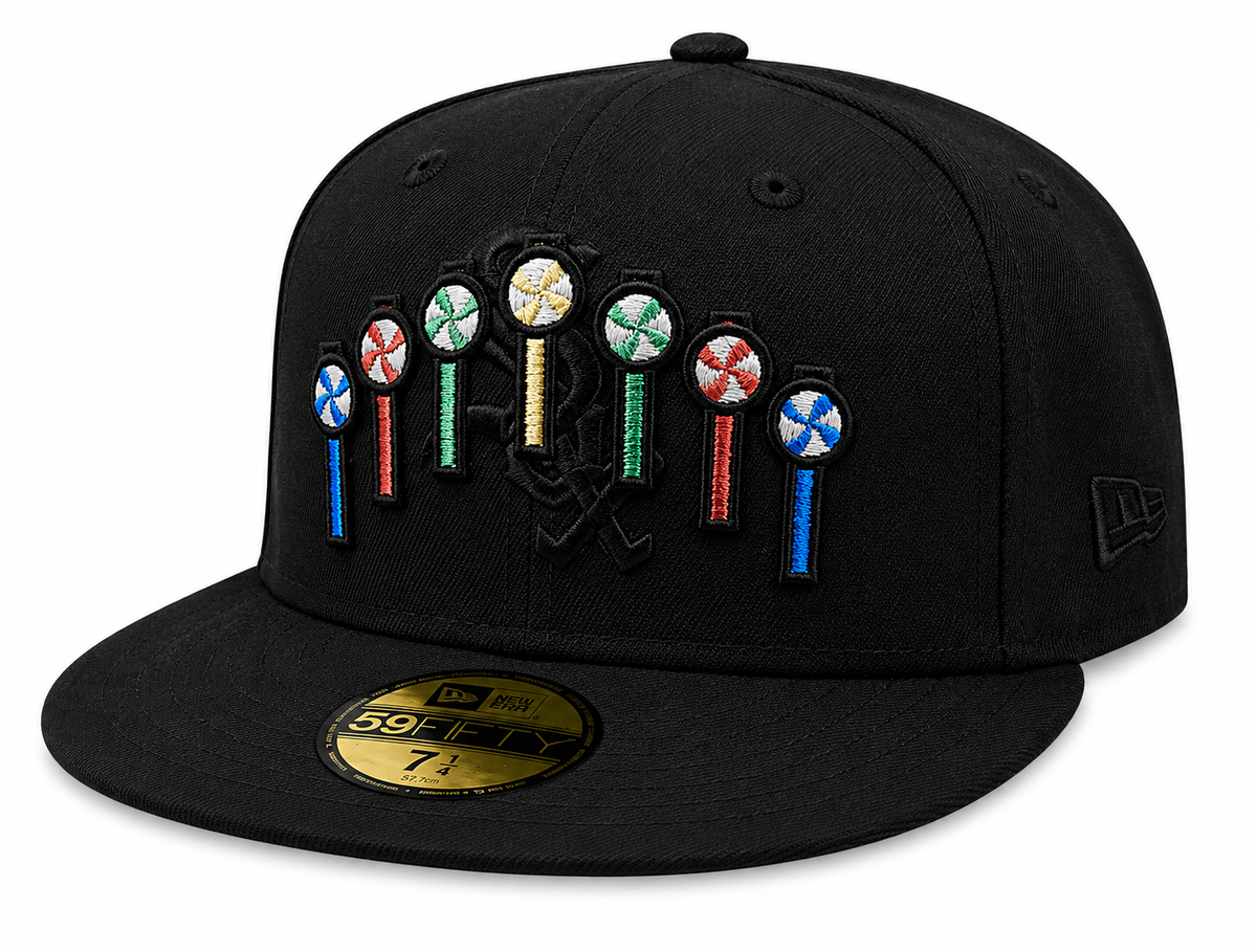 Chicago White Sox New Era Black Pinwheels 59FIFTY Fitted Hat product image 3, provided for visual reference and product
