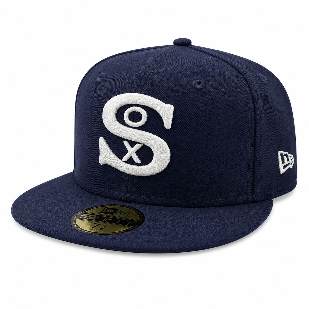Chicago White Sox 1929 New Era Cooperstown Classics Navy 59FIFTY Fitted Hat product image 1, provided for visual reference