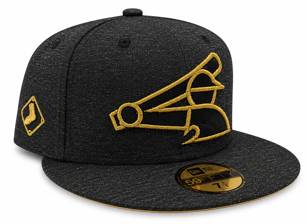 Chicago White Sox New Era Heather Black/Gold 59FIFTY Fitted Hat product image 1, provided for visual reference and product