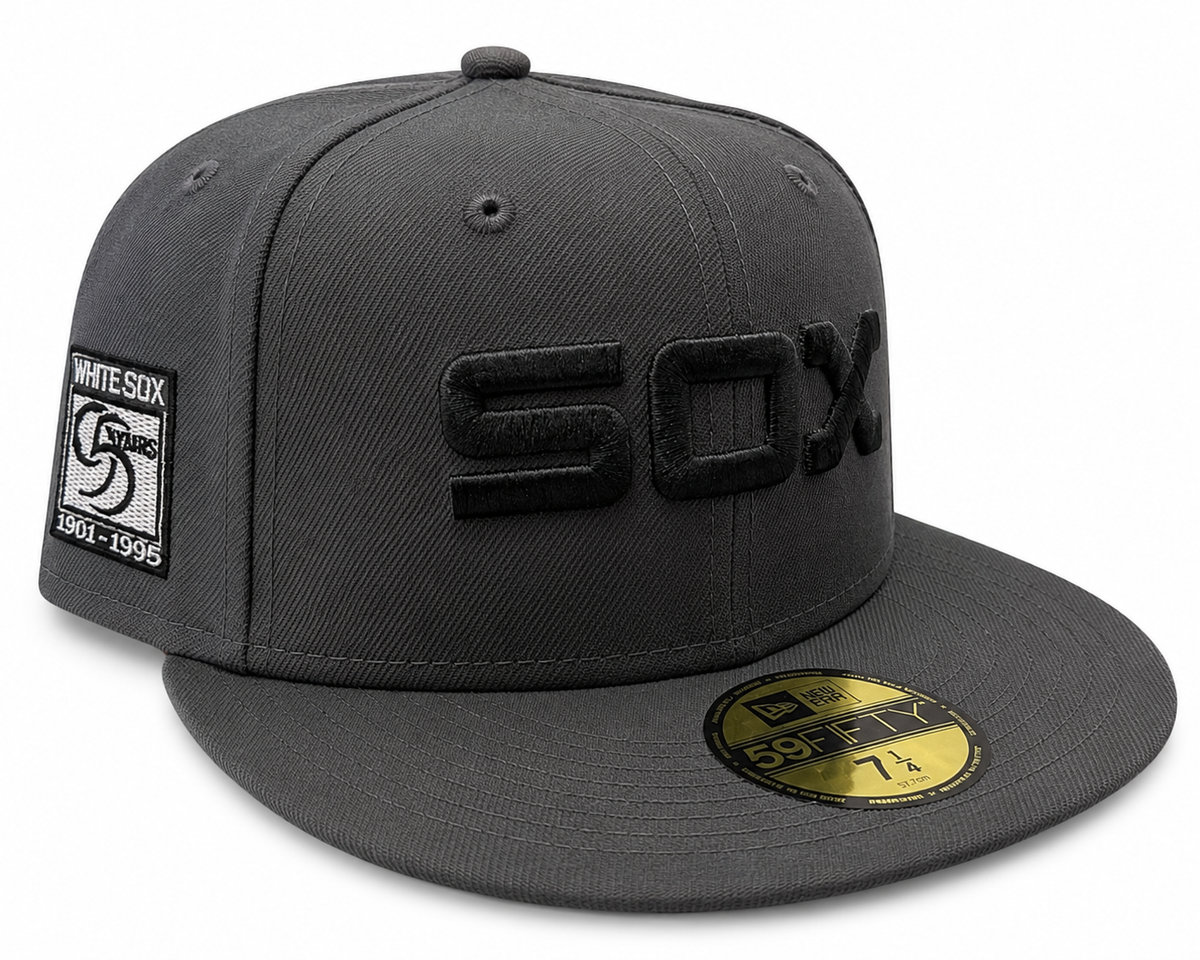 Chicago White Sox New Era Graphite 95th 59FIFTY Fitted Hat product image 1, provided for visual reference and product detail