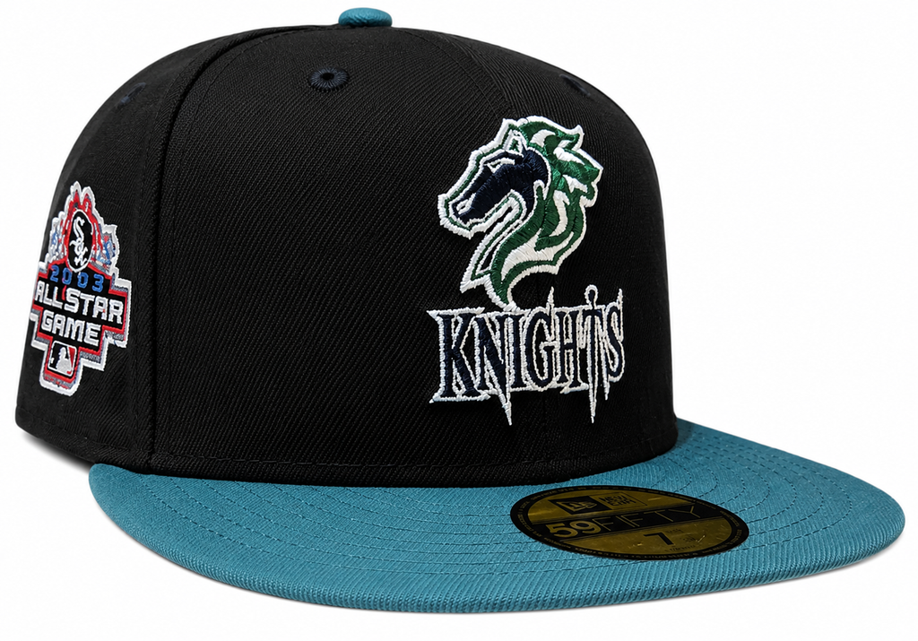 Charlotte Knights MILB 2003 ASG 2 Tone Black/Pine 59FIFTY Fitted Hat product image 1, provided for visual reference and