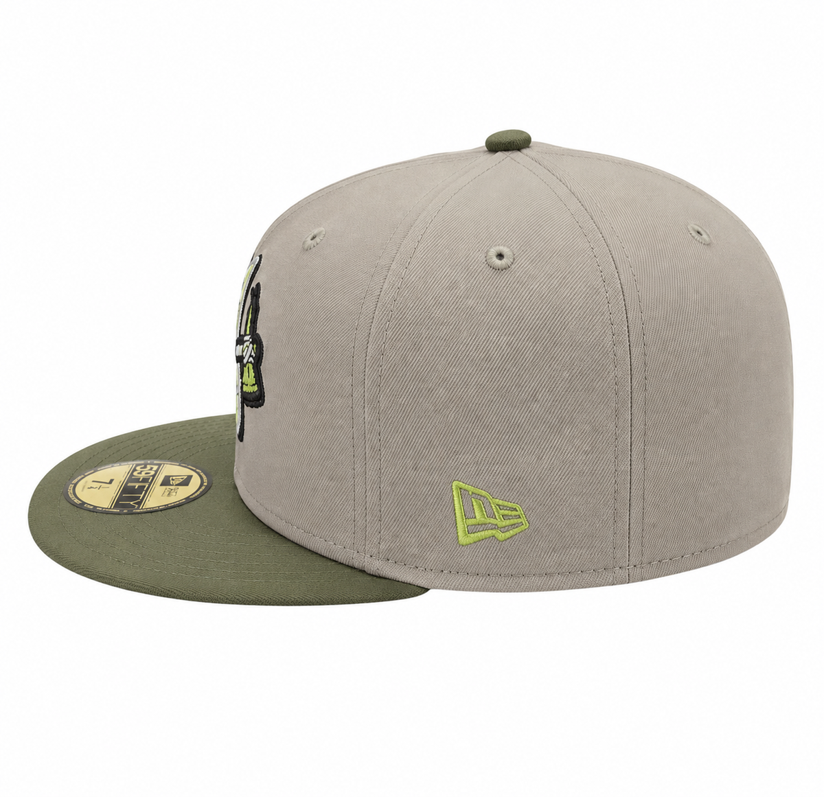 Atlanta Braves New Era 2 Tone Stone/ Green Bark Sevendust Home inspired 59FIFTY Fitted Hat product image 5, provided for